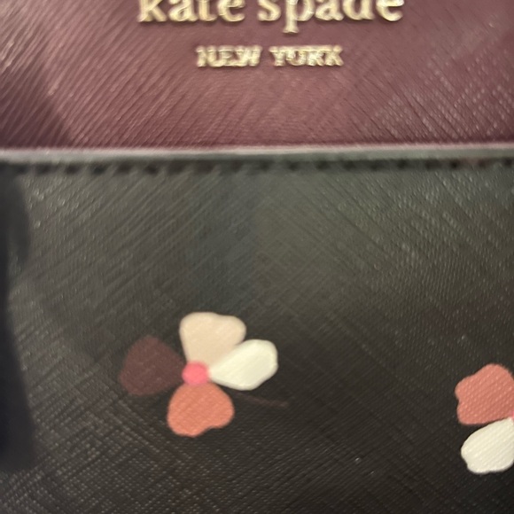 Kate Spade Black and Burgundy Floral Satchel - Picture 7 of 7